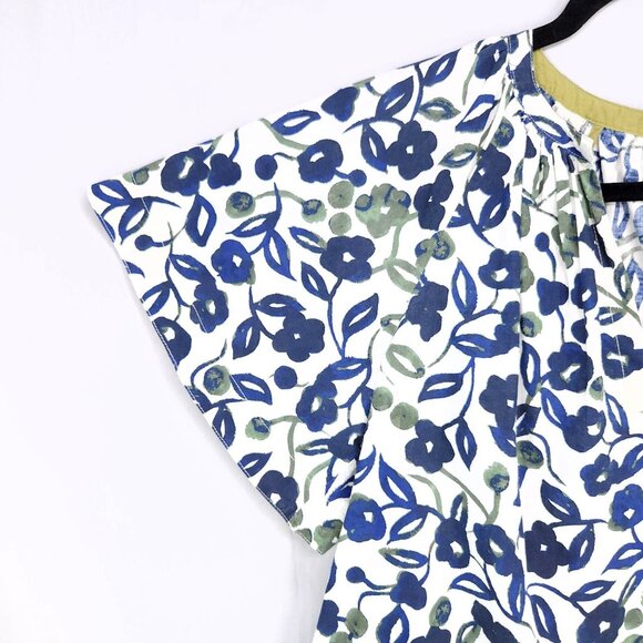 Velvet By Graham & Spencer Peasant Blouse Women’s XS Cotton Floral Boho Chic - Picture 7 of 11